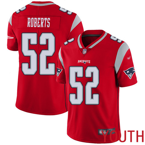 New England Patriots Football #52 Inverted Legend Limited Red Youth Elandon Roberts NFL Jersey